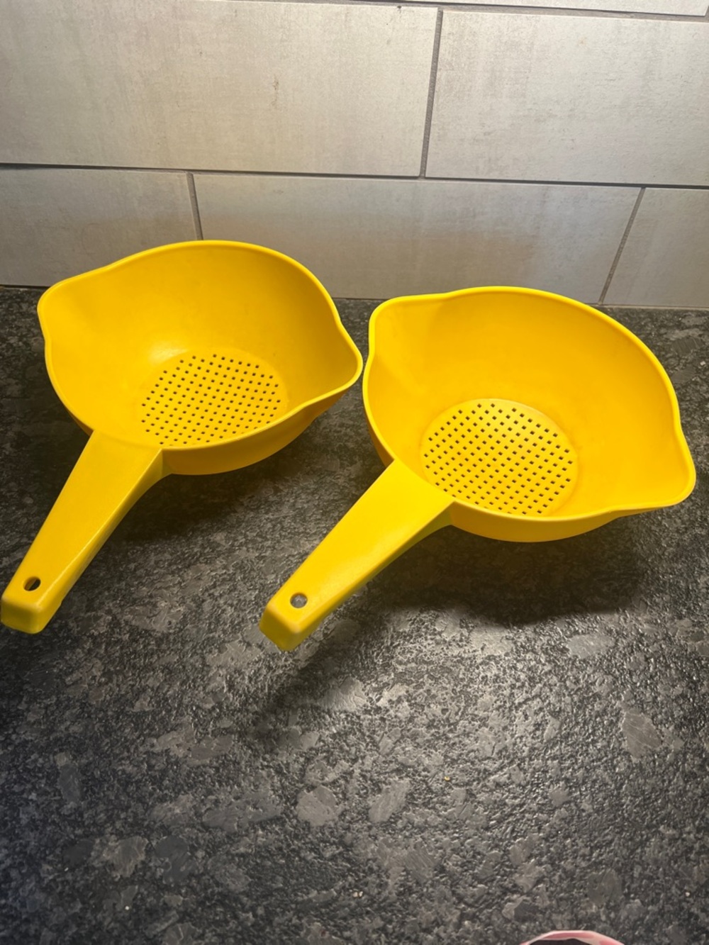 Set of 2 Vintage Tupperware Strainers.